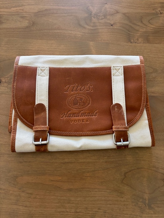 Tito’S Other - Tito’s Vodka Leather Canvas Bartender Tool Roll Knife Roll Travel Case